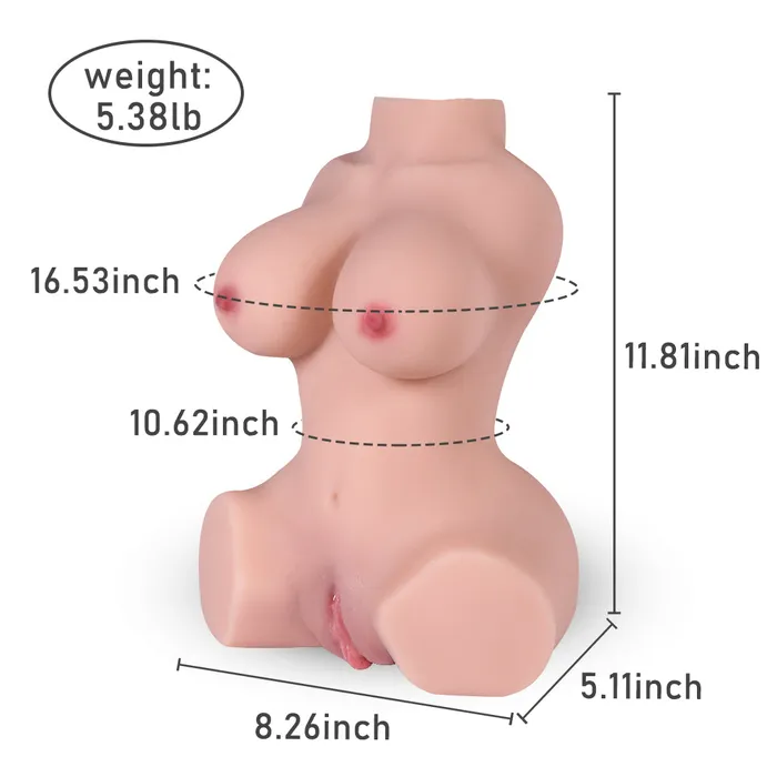 KERERO Male Sex Toys Mary Mini Sex Doll Torso 6lb 27kg