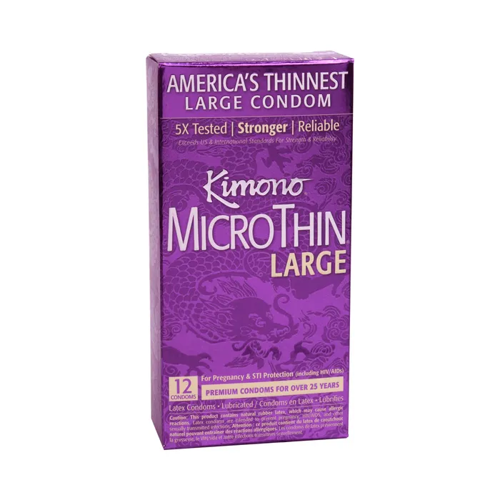 Kimono Microthin 12 Pack Large Latex Condoms Fairvillacom Female Sex Toys