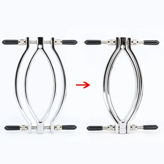 Labia clamp speculum in Stainless Steel plastic ends ShhhOb Dildos