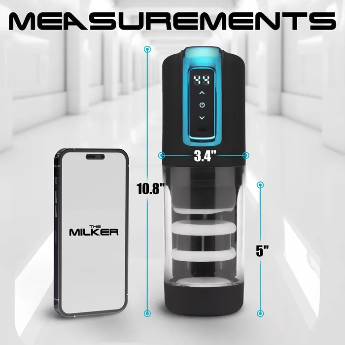 LoveBotz The Milker RotoStroke USBR Thrusting Rotating Male Masturbator ShhhWndsr Male Sex Toys