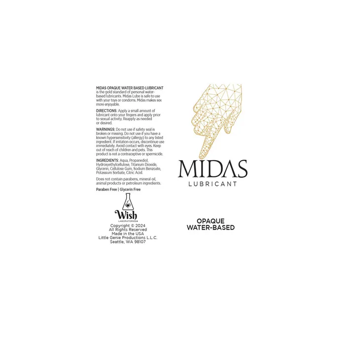 Lubricants Midas Opaque Water Based Lubricant 59 ml ShhhWndsr Lubricants Midas Opaque Water Based Lubricant 59 ml ShhhWndsr