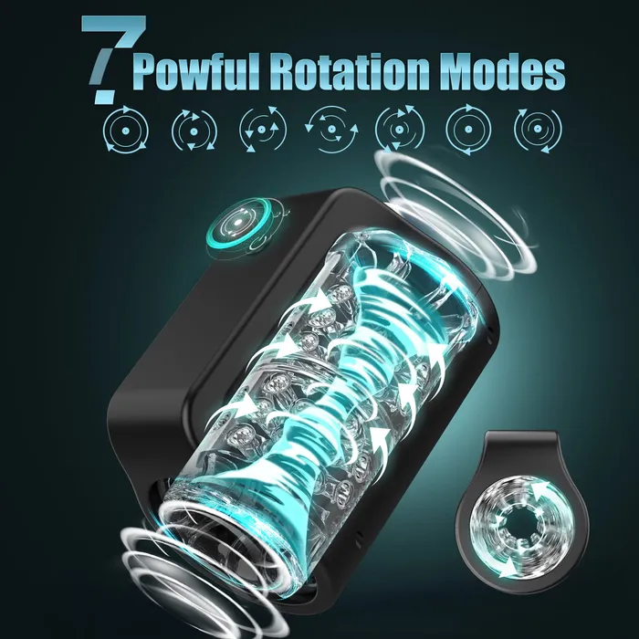 Male Sex Toys Auto Masturbator with 7 Thrusting Rotating Design Amovibe