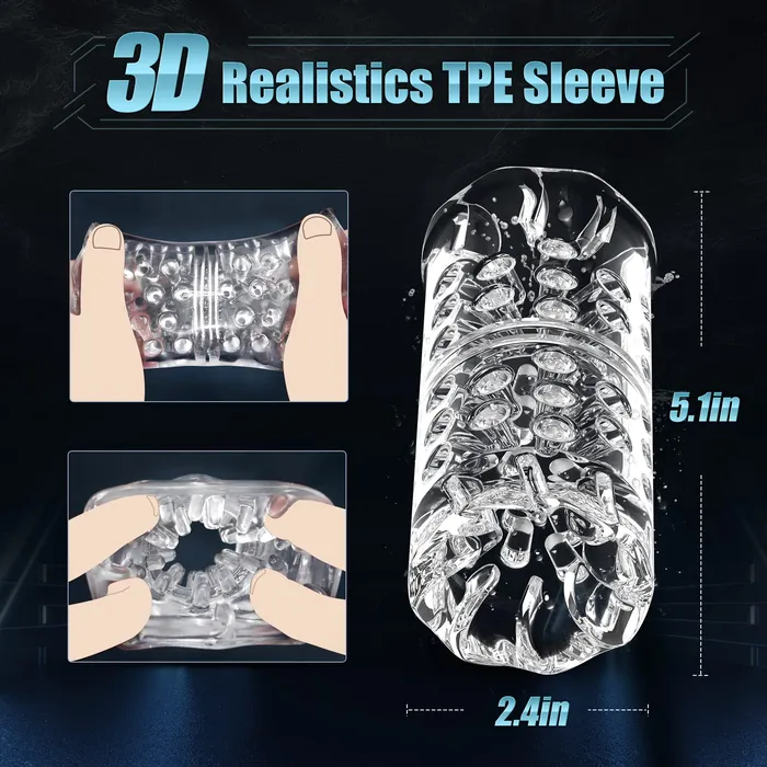 Male Sex Toys Auto Masturbator with 7 Thrusting Rotating Design Amovibe