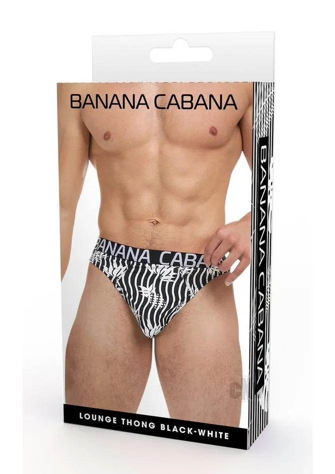 Male Sex Toys Fairvillacom Banana Cabana Thong Lxl Blkwht