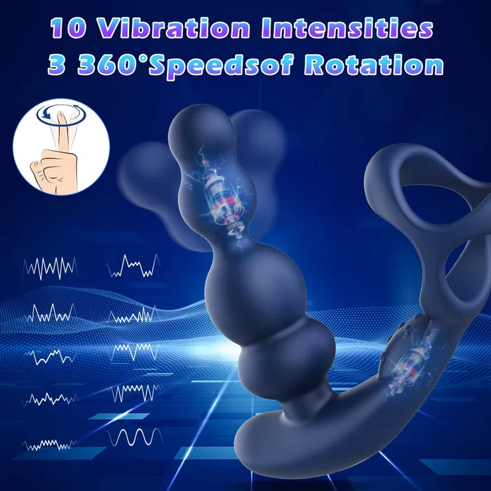Male Sex Toys KERERO Anal Toys with 10 Vibrating 3 Rotation Settings KERERO Male Sex Toys KERERO Anal Toys with 10 Vibrating 3 Rotation Settings KERERO