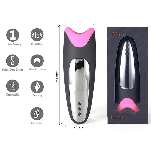 Male Sex Toys Maia Piper USB Rechargeable Heating Vibrating Masturbator ShhhWndsr Male Sex Toys Maia Piper USB Rechargeable Heating Vibrating Masturbator ShhhWndsr