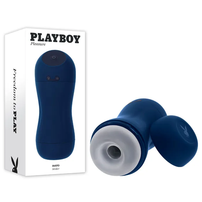 Male Sex Toys Playboy Pleasure GUSTO Sucking and Vibrating Stroker Blue ShhhWndsr Male Sex Toys Playboy Pleasure GUSTO Sucking and Vibrating Stroker Blue ShhhWndsr