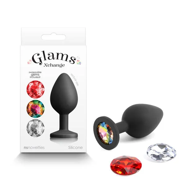 Male Sex Toys ShhhWndsr Glams Xchange Round Base Butt Plug with interchangeable Gem Inserts Medium Male Sex Toys ShhhWndsr Glams Xchange Round Base Butt Plug with interchangeable Gem Inserts Medium