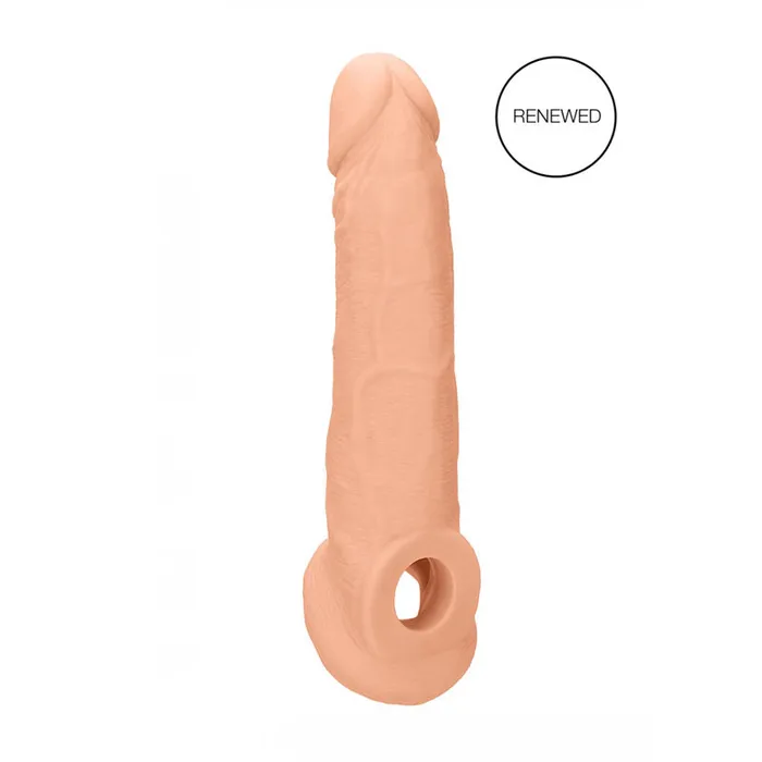 Male Sex Toys ShhhWndsr REALROCK 9 Realistic Penis Extender with Cock Rings Flesh Male Sex Toys ShhhWndsr REALROCK 9 Realistic Penis Extender with Cock Rings Flesh