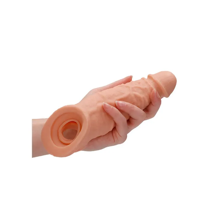 Male Sex Toys ShhhWndsr REALROCK 9 Realistic Penis Extender with Cock Rings Flesh Male Sex Toys ShhhWndsr REALROCK 9 Realistic Penis Extender with Cock Rings Flesh