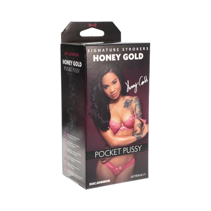 Male Sex Toys Signature Strokers Honey Gold Ultraskyn Pocket Pussy Caramel Fairvillacom