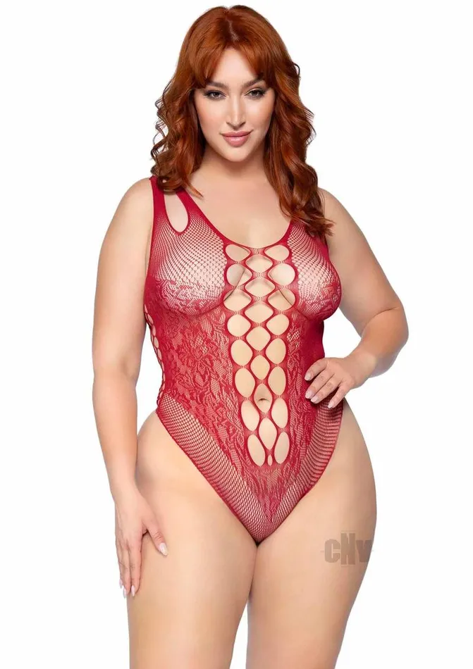 Net and Lace Bodysuit 1x2x Burgundy Fairvillacom Teddies And Bodies