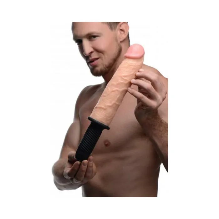 Onslaught XXL Vibrating Giant Dildo Thruster Beige Fairvillacom Female Sex Toys Onslaught XXL Vibrating Giant Dildo Thruster Beige Fairvillacom Female Sex Toys