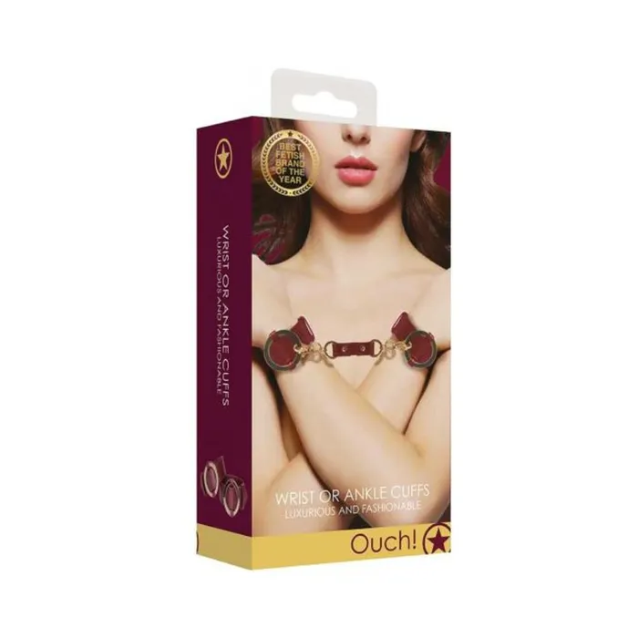 Ouch Halo Wrist Ankle Cuffs Burgundy Fairvillacom Couples