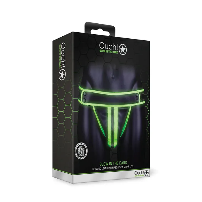 Ouch Striped Jock Strap Glow In The Dark LXl Fairvillacom Female Sex Toys