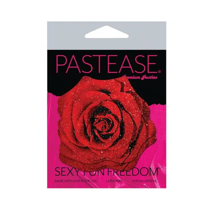 Pastease Glitter Velvet Blooming Rose Red OS Fairvillacom Vibrators Pastease Glitter Velvet Blooming Rose Red OS Fairvillacom Vibrators