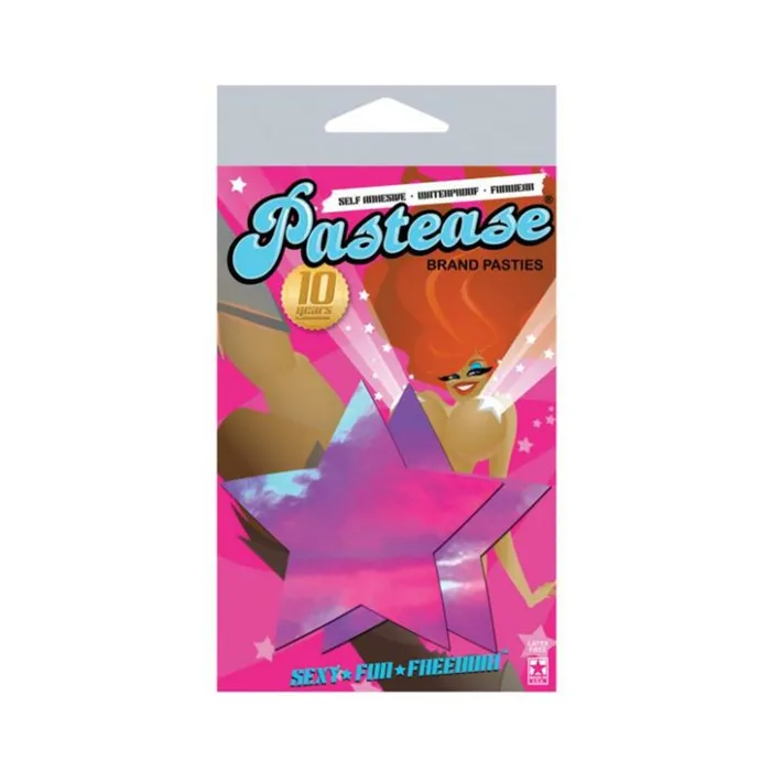 Pastease Holographic Star Pink Pasties OS Fairvillacom Vibrators