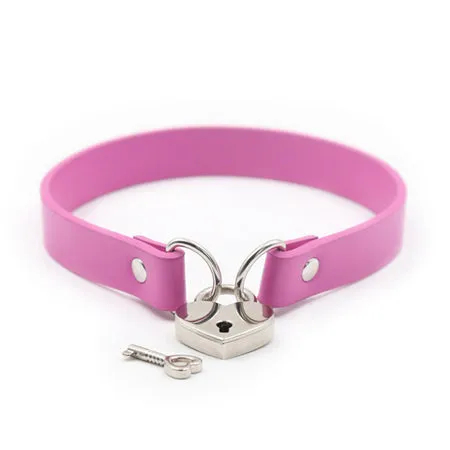 Plesur PVC Collar With Heart Lock Key Pink Bag Packaging Fairvillacom Female Sex Toys Plesur PVC Collar With Heart Lock Key Pink Bag Packaging Fairvillacom Female Sex Toys