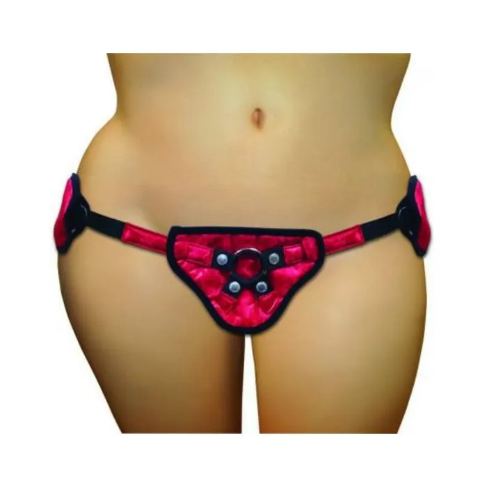 Plus Size Lace Satin Strap On Harness Red Fairvillacom Female Sex Toys