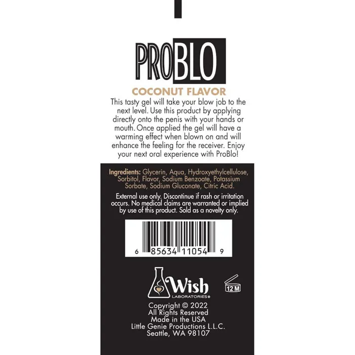 ProBlo Coconut Flavoured Blowjob Gel 29 ml Tube ShhhWndsr Enhancers ProBlo Coconut Flavoured Blowjob Gel 29 ml Tube ShhhWndsr Enhancers