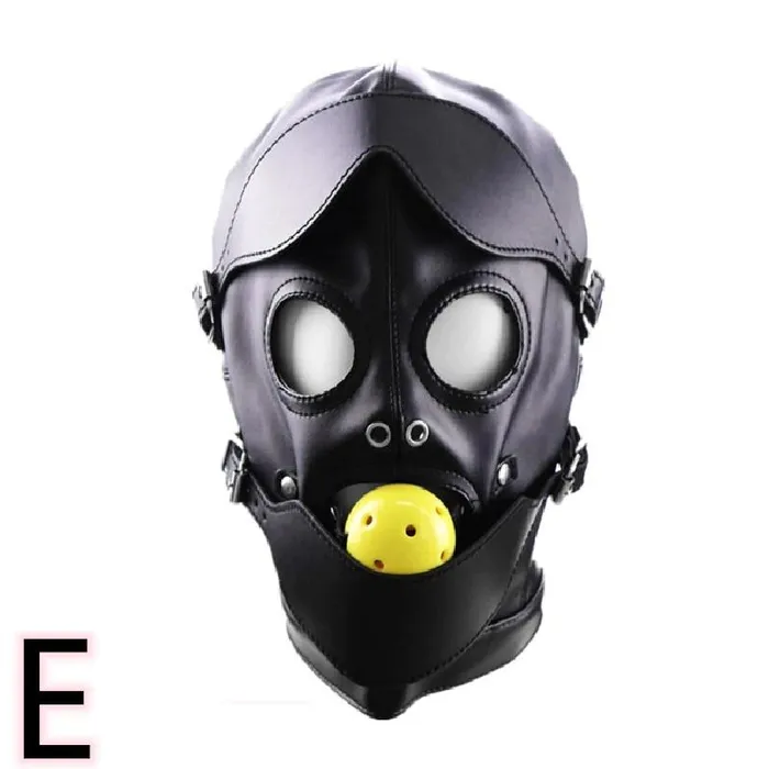 PU Leather Hood for BDSM Style E ShhhOb Restraints