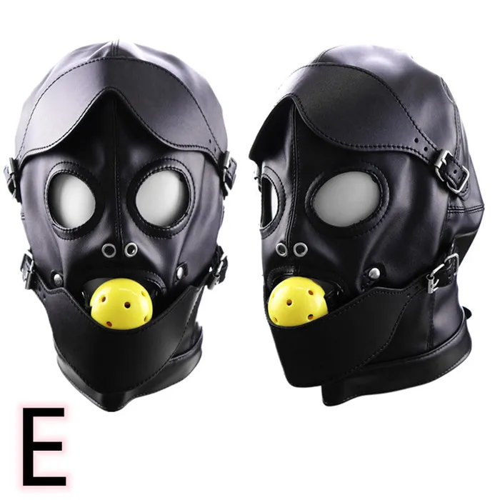 PU Leather Hood for BDSM Style E ShhhOb Restraints