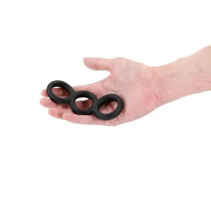 Renegade Threefold Cock Ring Black ShhhWndsr Male Sex Toys