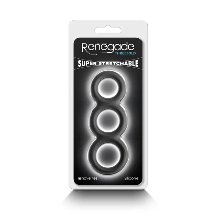Renegade Threefold Cock Ring Black ShhhWndsr Male Sex Toys