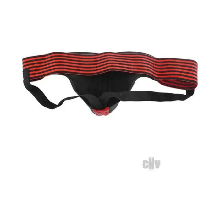 Restraints Fairvillacom Rouge Leather Jockstrap Stripes Red Black