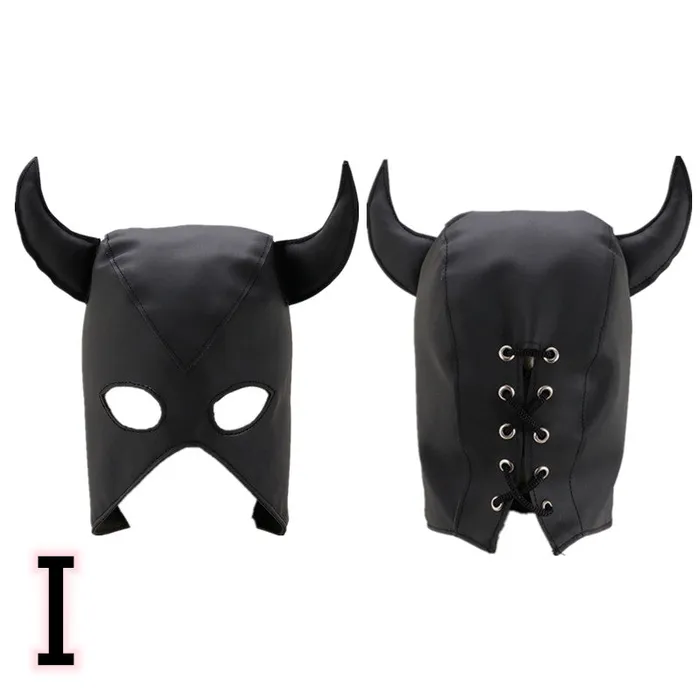Restraints ShhhOb PU Leather Hood for BDSM Style I