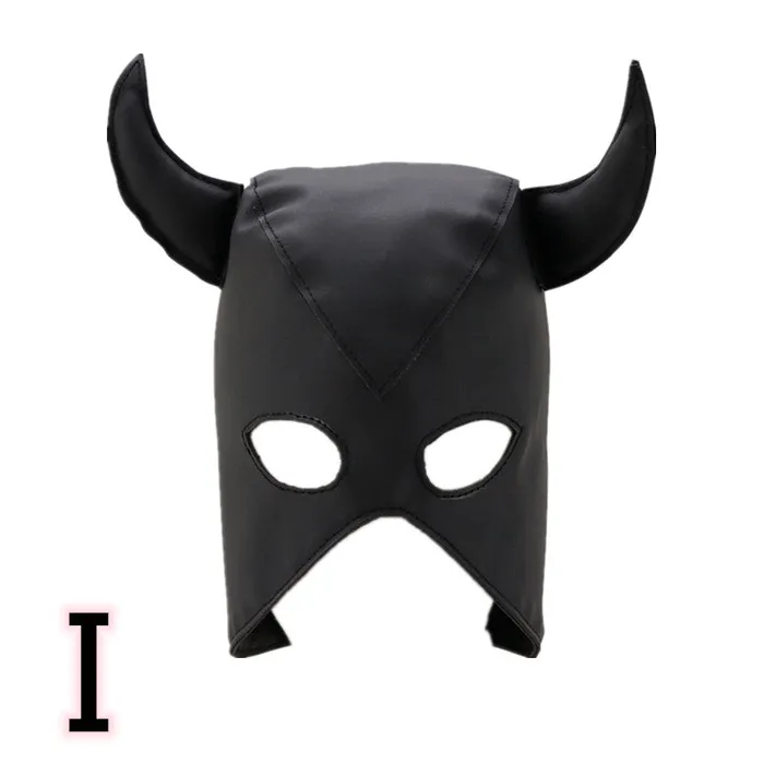 Restraints ShhhOb PU Leather Hood for BDSM Style I