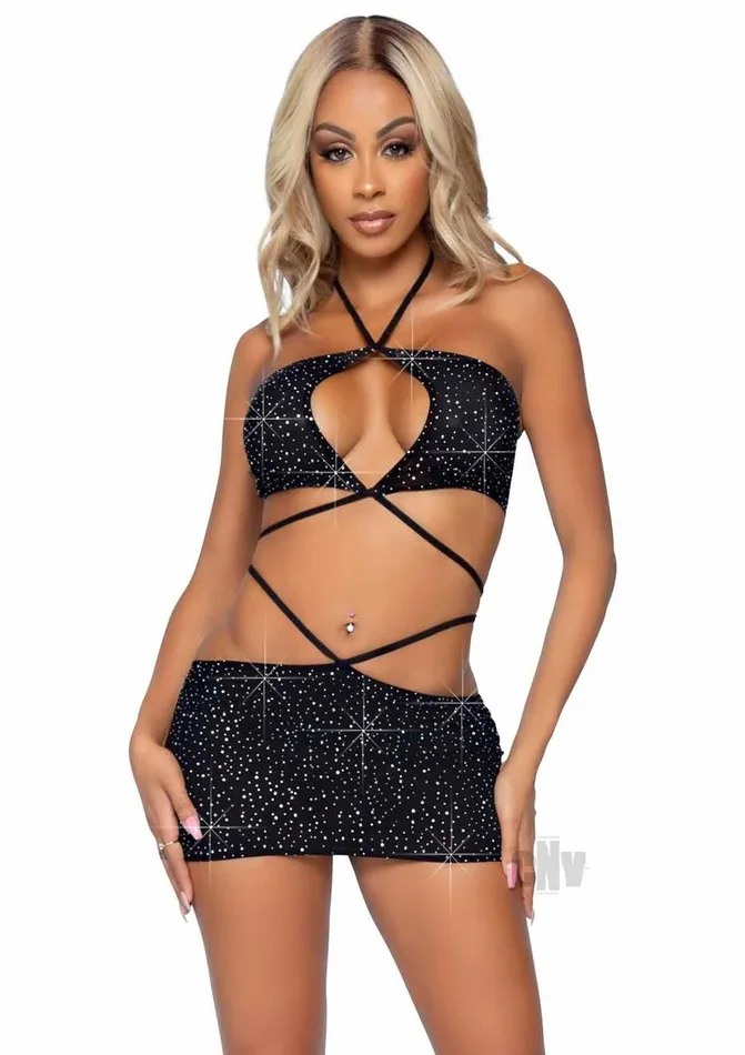 Rhinestone Keyhole Bandeau 2pc Md Blk Fairvillacom Vibrators