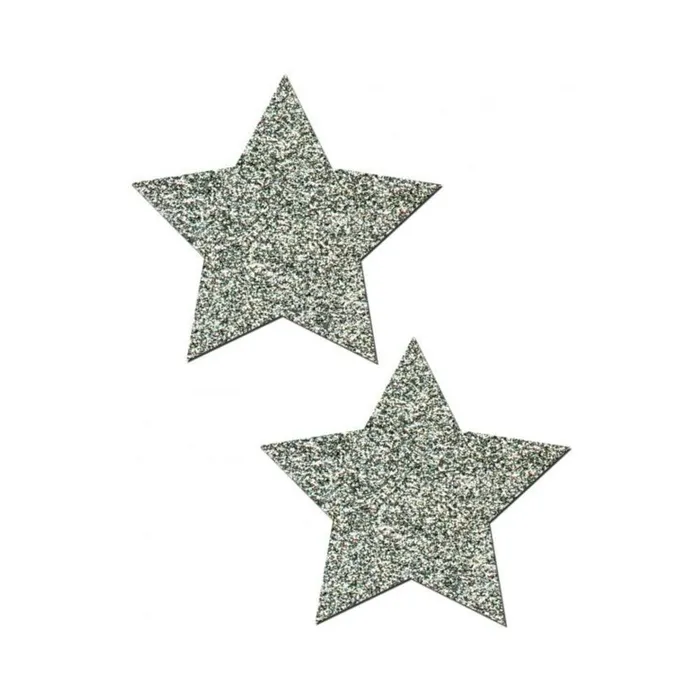 Rockstar Silver Glitter Star Pasties OS Fairvillacom Anal