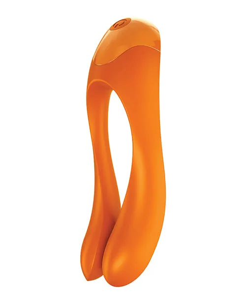 Satisfyer Candy Cane Finger Vibrator Orange Fairvillacom Vibrators