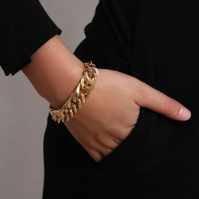 Shhhep Anal Bracelet chunky gold or silver links