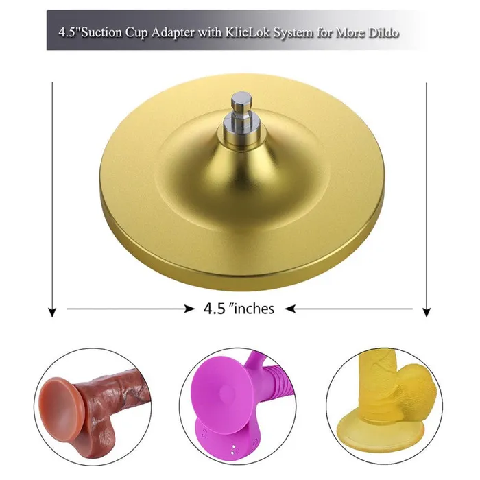 ShhhHS Hismith Accessory HSC31 suction cup dildo adaptor LARGE Gold Female Sex Toys ShhhHS Hismith Accessory HSC31 suction cup dildo adaptor LARGE Gold Female Sex Toys