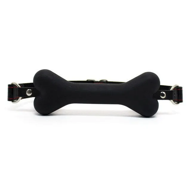 ShhhOb Anal Bone gag BLACK for puppy play or BDSM