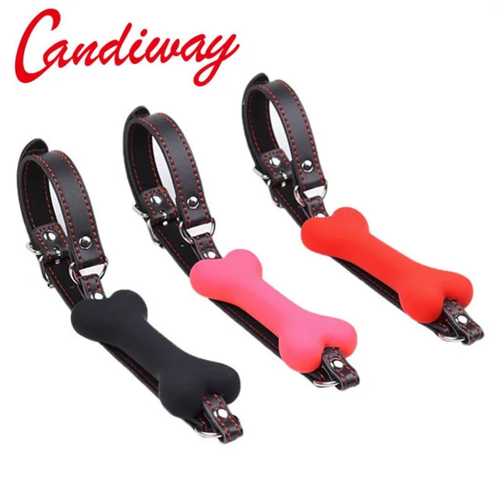 ShhhOb Anal Bone gag BLACK for puppy play or BDSM