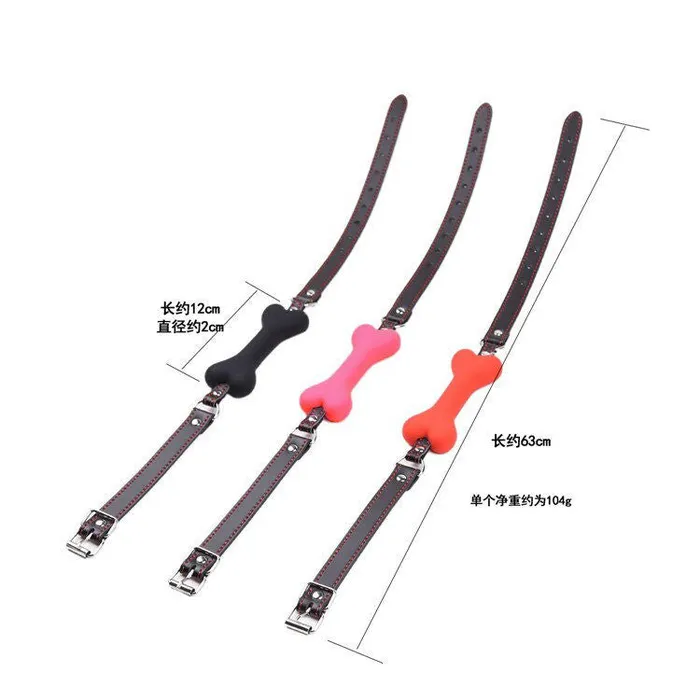 ShhhOb Anal Bone gag BLACK for puppy play or BDSM