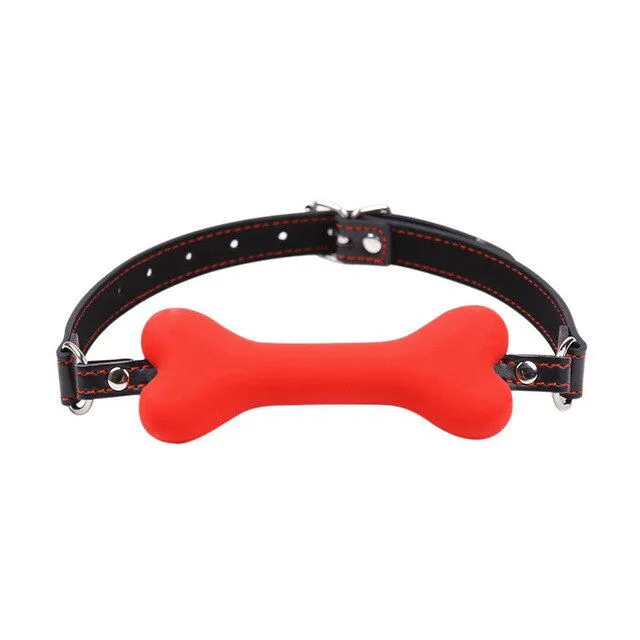 ShhhOb Anal Bone gag BLACK for puppy play or BDSM