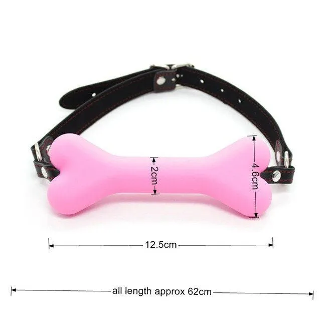 ShhhOb Anal Bone gag BLACK for puppy play or BDSM