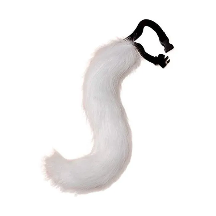 ShhhOb Female Sex Toys Fur tail clip on white