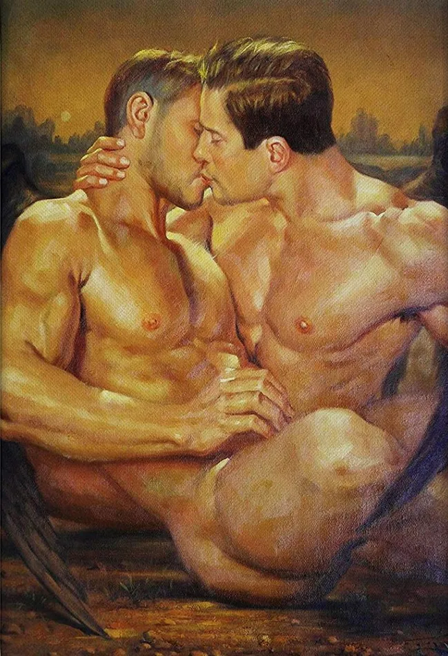 ShhhOb Female Sex Toys Il bacio maschile the male kiss Oil painting printed on canvas ShhhOb Female Sex Toys Il bacio maschile the male kiss Oil painting printed on canvas
