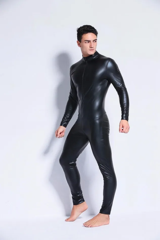 ShhhOb Female Sex Toys Latex bodysuit men Wet look