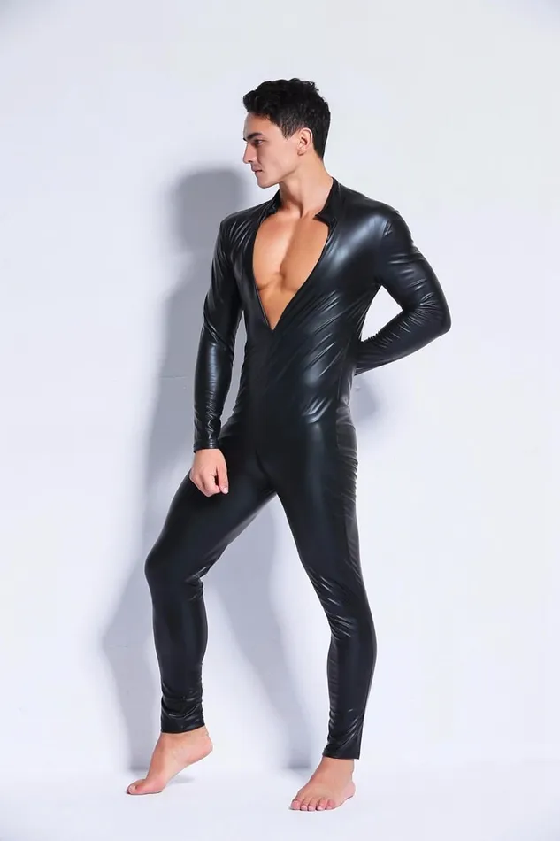 ShhhOb Female Sex Toys Latex bodysuit men Wet look