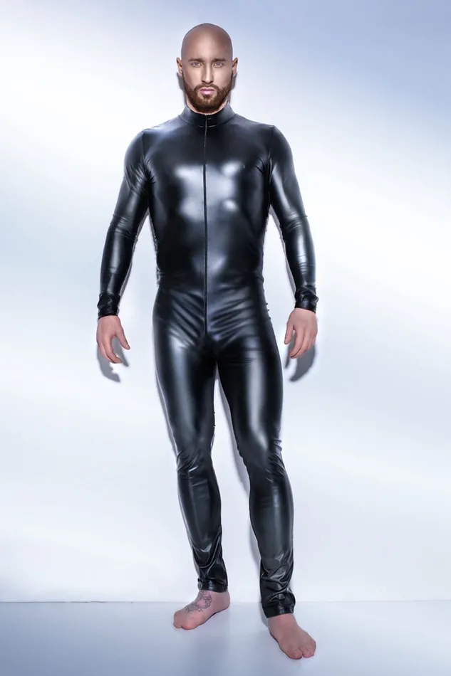 ShhhOb Female Sex Toys Latex bodysuit men Wet look