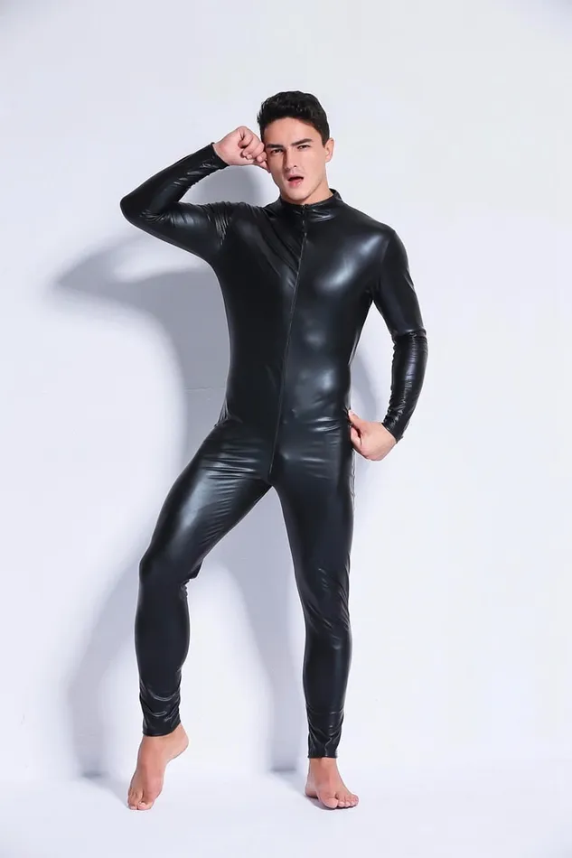 ShhhOb Female Sex Toys Latex bodysuit men Wet look