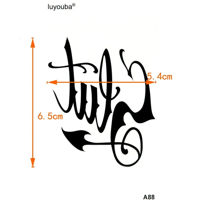 ShhhOb Female Sex Toys Temporary tattoos for women or men SLUT 1 pc