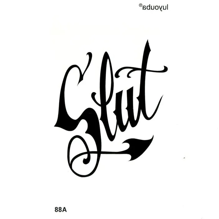 ShhhOb Female Sex Toys Temporary tattoos for women or men SLUT 1 pc