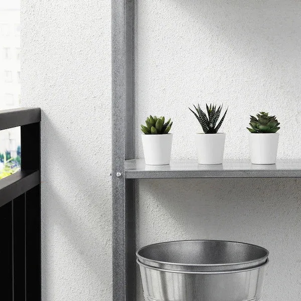 ShhhSof Anal Set of 3 Artificial Succulent Potted Plants in White Plastic Pots